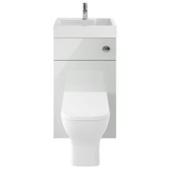 Brooklyn 500mm Grey Mist 2-In-1 Combined Wash Basin & Toilet -Bathroom Furniture Sale BCOMGM d2 460