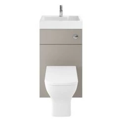 Brooklyn 500mm Stone Grey 2-In-1 Combined Wash Basin & Toilet -Bathroom Furniture Sale BCOMSTO detail1 460