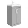 Brooklyn 500 Grey Mist Floor Standing Vanity Unit with Thin-Edge Basin
