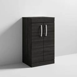 Brooklyn Floor Standing Countertop Vanity Unit - Black - 505mm -Bathroom Furniture Sale BFS5WTB d5 460