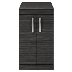 Brooklyn Floor Standing Countertop Vanity Unit - Black - 505mm -Bathroom Furniture Sale BFS5WTB d3 460