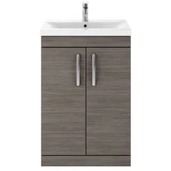 Brooklyn 600mm Grey Avola Vanity Unit - Floor Standing 2 Door Unit 10 Brooklyn 600mm Grey Avola Vanity Unit - Floor Standing 2 Door Unit -Bathroom Furniture Sale BFS6GRY d4 460