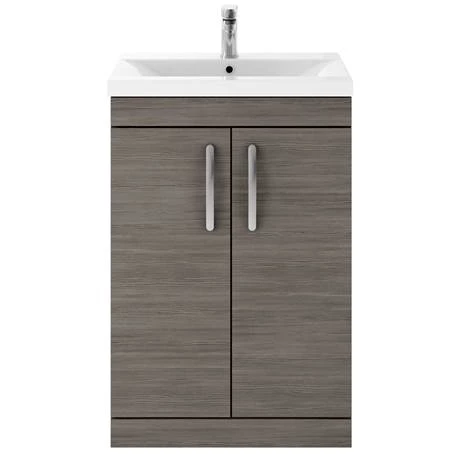 Brooklyn 600mm Grey Avola Vanity Unit - Floor Standing 2 Door Unit 5 Brooklyn 600mm Grey Avola Vanity Unit - Floor Standing 2 Door Unit - Image 5