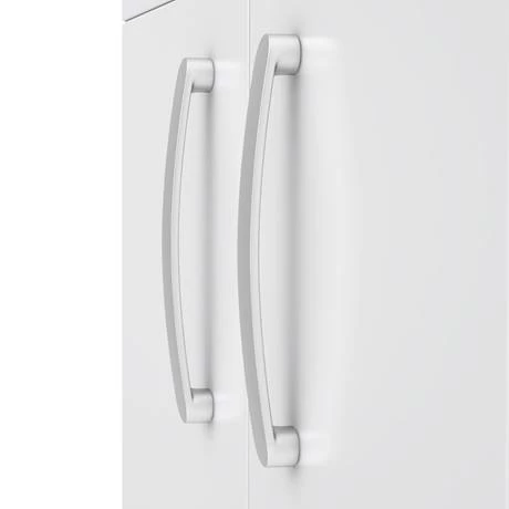 Brooklyn 600mm White Gloss Vanity Unit - Floor Standing 2 Door Unit 4 Brooklyn 600mm White Gloss Vanity Unit - Floor Standing 2 Door Unit - Image 4