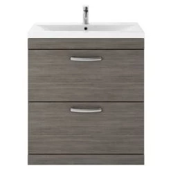 Brooklyn 800mm Grey Avola Vanity Unit - Floor Standing 2 Drawer Unit 9 Brooklyn 800mm Grey Avola Vanity Unit - Floor Standing 2 Drawer Unit -Bathroom Furniture Sale BFS8GA d4 460