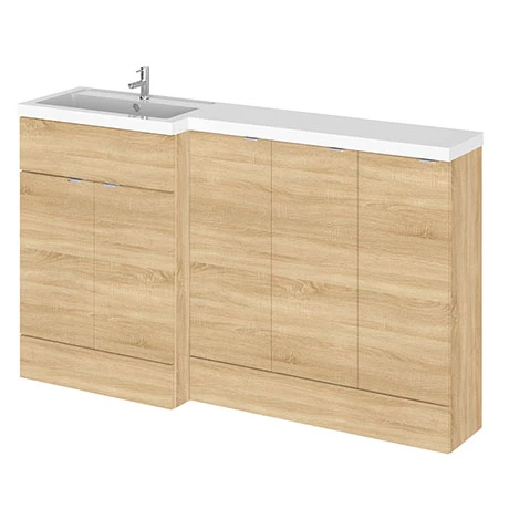 Hudson Reed Fusion 1500mm Natural Oak Combination Unit (600 Vanity + 300 Base Unit x 3) 1 Hudson Reed Fusion 1500mm Natural Oak Combination Unit (600 Vanity + 300 Base Unit x 3)