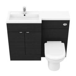Brooklyn Black 1100mm Combination Furniture Pack -Bathroom Furniture Sale BK1100BLK D2 460
