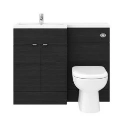 Brooklyn Black 1100mm Combination Furniture Pack -Bathroom Furniture Sale BK1100BLK D3 460