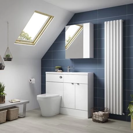 Brooklyn 1100mm White Gloss Slimline Combination Furniture Pack 3 Brooklyn 1100mm White Gloss Slimline Combination Furniture Pack - Image 3