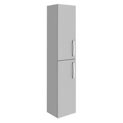 Brooklyn Grey Mist Wall Hung 2 Door Tall Storage Cabinet