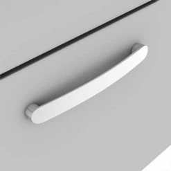 Brooklyn 600mm Grey Mist 1 Drawer Wall Hung Vanity Unit -Bathroom Furniture Sale BWH6GM1D d3 460