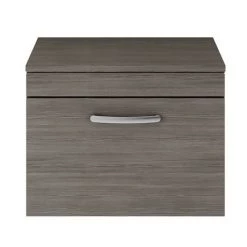 Brooklyn Wall Hung Countertop Basin Unit - Grey Avola - 605mm inc. Basin -Bathroom Furniture Sale BWH6WTG VES131 d1 460