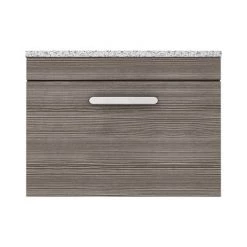 Brooklyn Wall Hung Countertop Vanity Unit - Grey Avola - 600mm with White Worktop & Chrome Handle 7 Brooklyn Wall Hung Countertop Vanity Unit - Grey Avola - 600mm with White Worktop & Chrome Handle -Bathroom Furniture Sale BWHG6WW d3 460