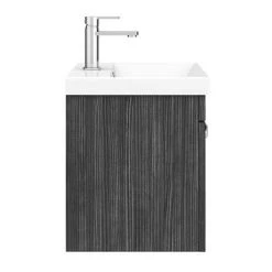 Brooklyn 500 Black Wall Hung 1-Drawer Vanity Unit with Thin-Edge Basin -Bathroom Furniture Sale BWHSD5BLKTE d5 460