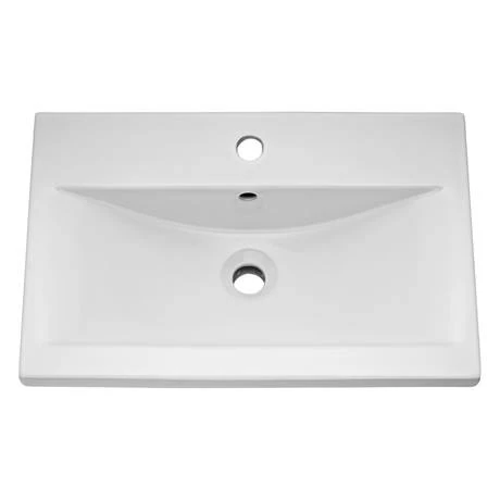 Brooklyn Wall Hung Vanity - Gloss Grey - 600mm Wide 1-Drawer inc. Matt Black Handle 2 Brooklyn Wall Hung Vanity - Gloss Grey - 600mm Wide 1-Drawer inc. Matt Black Handle - Image 2