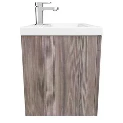 Brooklyn 600mm Grey Avola Wall Hung Vanity Unit - Single Drawer -Bathroom Furniture Sale BWHSD6GRY D5 460