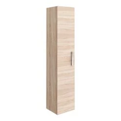 Brooklyn Natural Oak Wall Hung 1 Door Tall Storage Cabinet