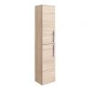 Brooklyn Natural Oak Wall Hung 2 Door Tall Storage Cabinet