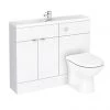 Brooklyn 1100mm White Gloss Slimline Combination Furniture Pack