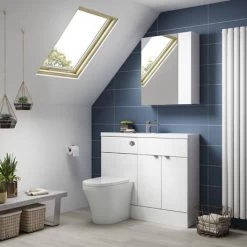 Hudson Reed 1100mm Gloss White Compact Combination Unit (600 Vanity + 500 WC unit) 7 Hudson Reed 1100mm Gloss White Compact Combination Unit (600 Vanity + 500 WC unit) -Bathroom Furniture Sale CBI101 d2 460