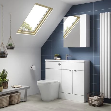 Hudson Reed 1100mm Gloss White Compact Combination Unit (600 Vanity + 500 WC unit) 3 Hudson Reed 1100mm Gloss White Compact Combination Unit (600 Vanity + 500 WC unit) - Image 3