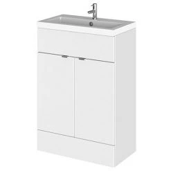 Hudson Reed Fusion Gloss White 605x360mm Vanity Unit & Basin