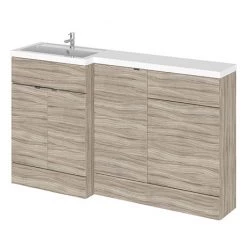 Hudson Reed Fusion 1500mm Driftwood Combination Unit (600 Vanity, 400 Base Unit + 500 WC Unit)
