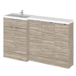Hudson Reed Fusion 1500mm Driftwood Combination Unit (600 Vanity + 300 Base Unit x 3)