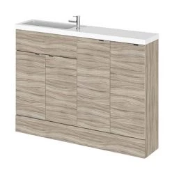 Hudson Reed 1200mm Driftwood Compact Combination Unit (600 Vanity, 300 Base Unit x 2)
