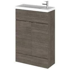 Hudson Reed Fusion Grey Avola 605x260mm Compact Vanity Unit & Basin