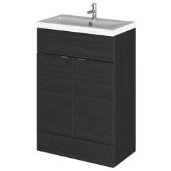 Hudson Reed Fusion Black 605x360mm Vanity Unit & Basin