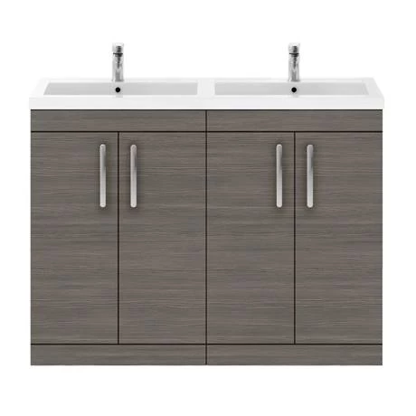 Brooklyn 1205mm Grey Avola Double Basin Vanity Unit 3 Brooklyn 1205mm Grey Avola Double Basin Vanity Unit - Image 3