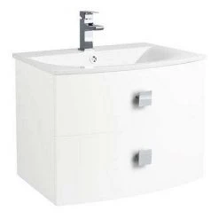 Hudson Reed Sarenna 700mm Wall Hung Cabinet & Basin - White