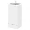Hudson Reed Fusion 400mm Gloss White Full Depth Unit + Basin