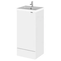Hudson Reed Fusion 400mm Gloss White Full Depth Unit + Basin