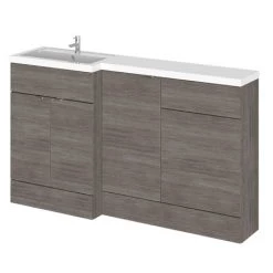 Hudson Reed Fusion 1500mm Grey Avola Combination Unit (600 Vanity, 400 Base Unit + 500 WC Unit)