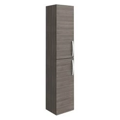Brooklyn Wall Hung 2 Door Tall Storage Cabinet - Grey Avola