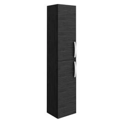 Brooklyn Wall Hung 2 Door Tall Storage Cabinet - Hacienda Black