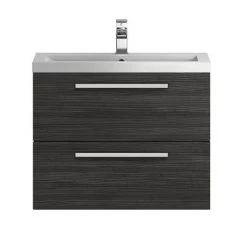 Hudson Reed 720mm Black Woodgrain Modular Basin Vanity Unit -Bathroom Furniture Sale QUA007 d2 460