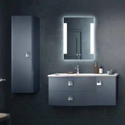Hudson Reed Sarenna 1000mm Wall Hung Cabinet & Basin - Dove Grey -Bathroom Furniture Sale SAR102L D3 460 1