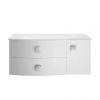Hudson Reed Sarenna Wall Hung Countertop Vanity Unit - Moon White - 1000mm with White Marble Top