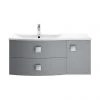 Hudson Reed Sarenna 1000mm Wall Hung Cabinet & Basin - Dove Grey