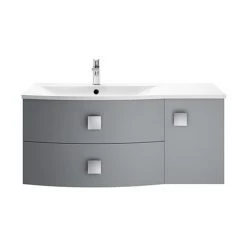 Hudson Reed Sarenna 1000mm Wall Hung Cabinet & Basin - Dove Grey