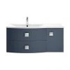 Hudson Reed Sarenna 1000mm Wall Hung Cabinet & Basin - Mineral Blue