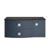 Hudson Reed Sarenna Wall Hung Countertop Vanity Unit - Mineral Blue - 1000mm with Black Marble Top