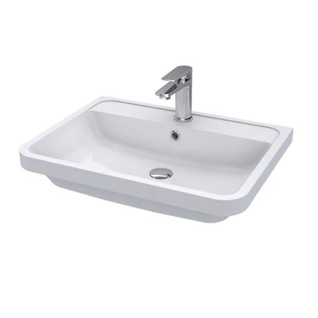 Hudson Reed Solar 600mm Wall Hung Cabinet & Basin - Pure White - SOL102 2 Hudson Reed Solar 600mm Wall Hung Cabinet & Basin - Pure White - SOL102 - Image 2