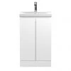 Hudson Reed Urban Satin White 500mm Floor Standing 2-Door Vanity Unit - URB107A