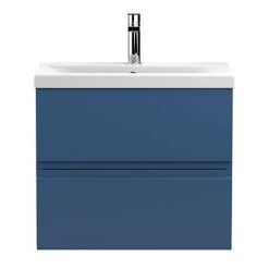 Hudson Reed Urban Satin Blue 600mm Wall Hung 2-Drawer Vanity Unit - URB304A