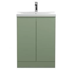 Hudson Reed Urban Satin Green 600mm Floor Standing 2-Door Vanity Unit - URB808A